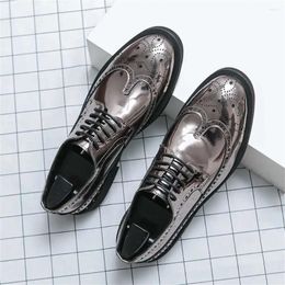 Dress Shoes Round Tip Gold White Heels Tennis Man Plus Sizes Formal Men's Sneakers Sport Small Price