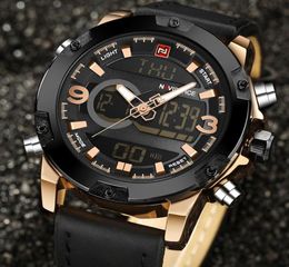 Wristwatches Relogio Masculino Naviforce Top Sport Digital Military Men Watch Genuine Leather Chronograph Man Wristwatch 9097258C8484793