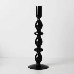 Candle Holders Glass Holder For Wedding Nordic Modern Stand Flower Vase Handmade Candlestick