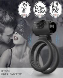 Bath Accessory Set MaleVibrating Cock Ring Couple Sharing Vibrating Plaything Battery Model6986638