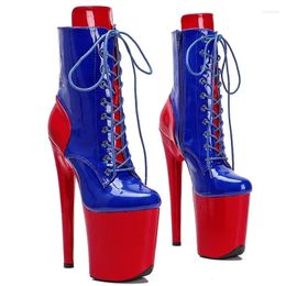 Dance Shoes 20CM/8inches PU Upper Modern Sexy Nightclub Pole High Heel Platform Women's Ankle Boots 162