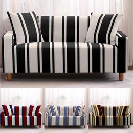 Chair Covers Striped Elastic Sofa Cover For Living Room Stretch All-Inclusive Printed Couch L Shape Sectional Protector Home Decor