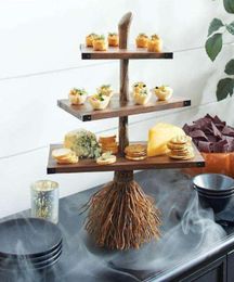 Other Bakeware Cupcake Stand Holder Dessert Cake 3 Tiered Serving Tray Display Reusable Pastry Platter For Halloween Holiday Party4098056
