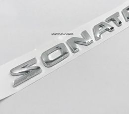 For Hyundai Sonata Letters Logo Sticker Car Rear Trunk 3D Chrome Emblem Badge Sign Decal4730336