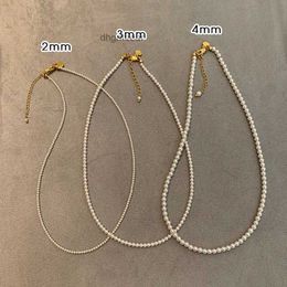 Strong Light Extremely Fine Xiaomi Pearl Necklace for Women 2023 New minimalist collarbone chain light luxury and niche high-end neckchain