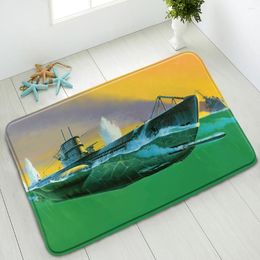 Bath Mats Ocean Natural Scenery Non-Slip Bathroom Mat Lighthouse Giant Ship Bedroom Kitchen Entrance Doormat Absorbent Carpet Washable