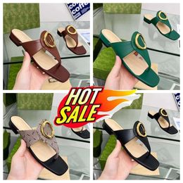 2024 Designer Sandals ltaly Slippers New Rubber Sandals Brocade Women Men Slipper Flat Bottoms Flip Flops Womens Fashion Beach Sandal with box