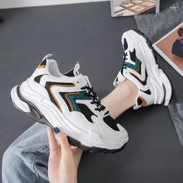 Casual Shoes 2024 Thick-soled Sports Women's Ins Super Fire Street Style Comfortable Breathable Mesh Trendy White