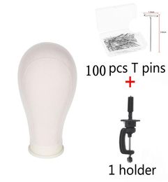 Training Mannequin Head Canvas Block Head Display Styling Mannequin Manikin Head Wig Stand Get T Needle Holder3837926