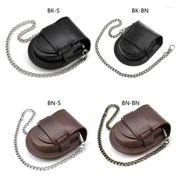 Jewellery Pouches Pocket Watch Leather Cases With Chain Vintage Protector Holder