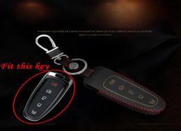 Leather Smart Remote Key Fob Holder Cover Case Keyfob For Edge Explorer Taurus7198939