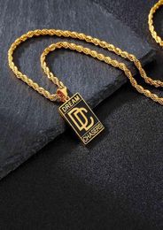 Gold Dream Chasers pendant cuban chain hip hop necklace for men and women230c3449688