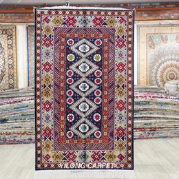 Carpets 91x152cm Handwoven Silk Tribal Carpet Home Indoor Oriental Durable Area Rug (BL136)