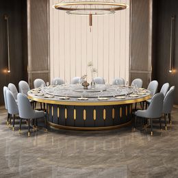 Bar Luxury Dining Table Set Restaurant Modern Large Round Kitchen Table Chairs Mesas De Restaurante Living Room Sets Furniture