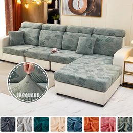 Chair Covers Jacquard Soild Color Sofa Seat Cushion Elastic Spandex Corner Couch Slipcovers For Living Room El L-shaped