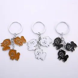 Keychains Chow Pendant Car Keychain For Men Women Pet Dog Bag Charm Key Chain Keyring Holder Fashion Jewelry