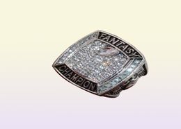 USA Size 8 To 14 Factory Wholesale Price 2019 Silver Fantasy Football ship Ring With Wooden Display Box For Fans 4422304