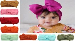 Kids Baby Girls Big Bowknot Wide Elastic Headband Hair Band Wraps 30 COLORS INS Infant Newborn Hairbands hairwraps Head Wrap Turba1588919