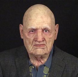 Party Masks Funny Halloween Scary Horror Elder Latex Full Head Mask Supersoft Old Man Cosplay Prop Dressup April Fool039s Day 9418383
