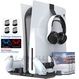 Stands PS5 Vertical Charging Stand 2 Controller Charger Station 2 Headset Holder 12 Game Slots for Playstation 5 Disc & Digital Edition