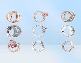 925 Sterling Silver Womens Diamond Ring Luxury Designer Ring Fashion Jewellery Rose Gold Love Wedding Engagement Rings For Women80295723873