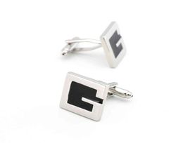 Classic Cuff Links For Men Designer G Design Quality Brass Material Black Colour Cufflinks Wholeretail G1126238S2151090