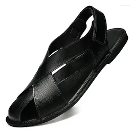 Sandals Selling Roman Men Black Brown Walking Beach Shoes For Man Plus Size 47 Gladiator Mens Leather