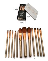 Makeup Brushes 12 Set Iron Box Combination Loose Powder Blush Eye Shadow Brush Beauty Tools3997490