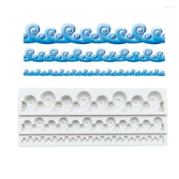 Baking Moulds Waves Silicone Mold Sugarcraft Cupcake Resin Tools Fondant Cake Decorating