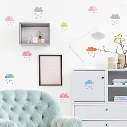 Wall Stickers Colorful Cloud For Kids Room Decoration Baby Nursery Decals Children Bedroom Decorate Sticker