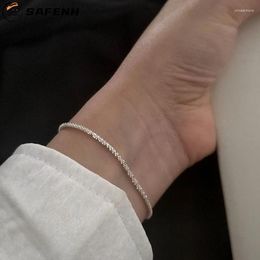 Link Bracelets 1pc Korean Ins Style Shiny Silver Colour Bracelet Simple Gypsophila Star For Women Girl