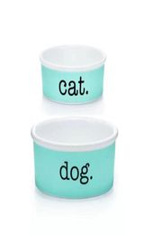 Porcelain Cat Dog Bowls Luxury Designer Bone China Ceramic Pets Supplies Dog Bowl TFBLUEDOGCATS5890255