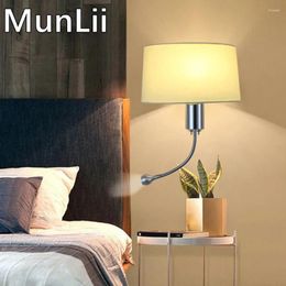 Wall Lamp MunLii Woven Simple Style Fabric LED Light With Night Home Modern Decor Bedroom Reading Bedside Indoor