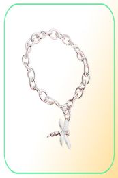 wedding Dragonfly shrimp thick 925 silver charm bracelets 8inchs GSSB282women039s sterling silver plated Jewellery bracelet3197702