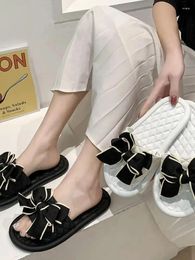 Slippers Bow Tie For Women Wearing Fashionable Women's Shoes Summer Outings Versatile Beach Living In