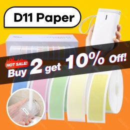 Craft Label Printer D11 Supermarket Waterproof Antioil Tearresistant Price Label Pure Colour Scratchresistant Label Paper Roll