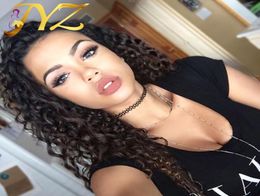 Curly Human Hair Wigs Bleached Knots 130 Density Swiss Lace Human Hair Full Lace Wigs With Baby Hair Lace Front Wigs5518274