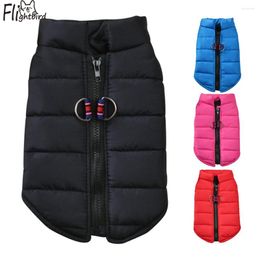 Dog Apparel Winter Clothes Waterproof Pet Vest Jacket Light Weight Warm Coat Clothing 4-Color Zipper For Small Medium Dogs