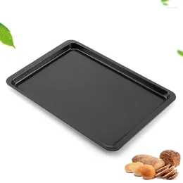 Baking Moulds 2Pcs Rectangular Non-Stick Bread Cake Tray Oven Black Diy For Kitchen