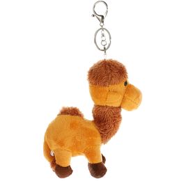 Plush Camel Keychain Stuffed Camel Doll Stuffed Animal Keyring Pendant Cute Fluffy Key Ring Bag Hanging Ornaments Handbag Charms