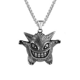 2022 New Hip-hop Jewelry Little Devil Monster Tide Mens Titanium Steel Necklace