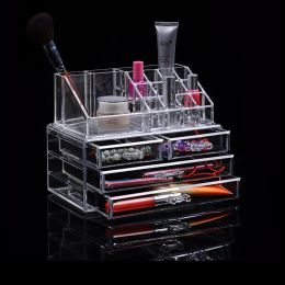 Kits Acrylic transparent Makeup Organizer Storage Boxes Make Up Organizer For Cosmetics Brush Organizer home Storage Drawers type