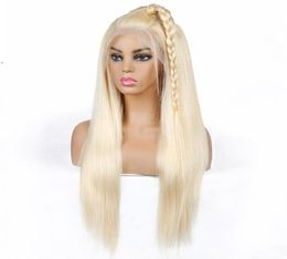 Ishow 13X1 T Part Wig Blonde Colour Brazilian Straight Human Hair Wigs 613 Lace Front Wig for Women All Ages Peruvian Indian1882466