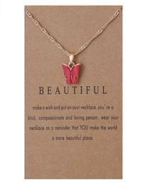 Acrylbutterfly -Anhänger Halskette Konstellation Legierung Anhänger Halskette Kette Schmuck Geschenkkarte für Frauen5236334