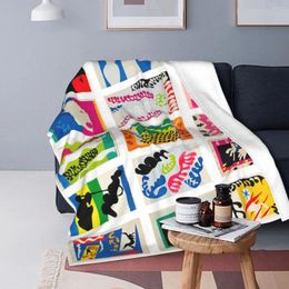 Blankets Matisse Paintings Plaid Colourful Coral Fleece Plush Winter Lightweight Thin Throw Blanket For Sofa Car Bedspreads