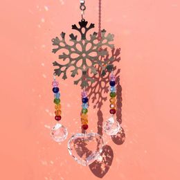 Decorative Figurines LOVE Heart Crystal Craft Hanging Window Ornament Home Decor Pendant Living Room Garden Wedding Decoration Gift For