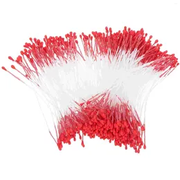 Decorative Flowers Scrapbook Handmade Flower Core Making Buds For Craft Pistils DIY Supplies Bulk Material Red