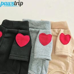 Dog Apparel Pet Clothes For Small Dogs Cute Heart Hoodies Warm Teddy Yorkshire Clothing Puppy Accessories