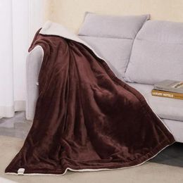 Blankets Winter Heated Blanket Sleep Covering Flannel Electric Thicker Heater Double Body Warmer Quilt Couch US Plug