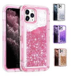 Liquid Bling Cases Waterfall Glitter Heavy Duty Shiny Bumper Clear Rubber Defender Cover for iPhone 14 Pro Max 13 12 Mini 11 XS 7 9861856